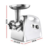 800W Electric Meat Grinder Mincer Sausage White-1820268727514566658