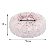 PaWz Pet Bed Cat Dog Donut Nest Calming XL Pink X-Large-1910112960085364737