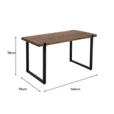 Levede Dining Table Industrial Wooden-1910113284334424066