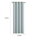 2x Blockout Curtains Panels 3 Layers Green-1910113269025214466