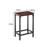 Levede 2x Industrial Bar Stools Wooden-1919892920203350018