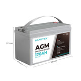 Safetex 12V 170Ah AGM Deep Cycle Lead-1910113181330706434