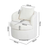 Levede Fleece Swivel Chair-1910112200782123010