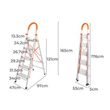 Traderight 5 Step Ladder Folding Aluminium-1910113115907952642
