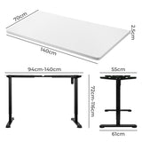 Levede Motorised Standing Desk Adjustable 140cm White 1000x 1MM-1910112996886188034