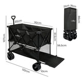 Lambu Folding Wagon Cart Double Shelves-1937319807724687362
