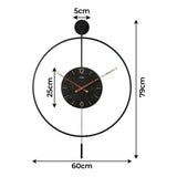 Yezi Round Wall Clock 60cm Large Modern Home Decoration-1937319808483856386