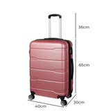 Slimbridge 24" Expandable Luggage Travel Rose Gold 24 inch-1910112841705328642