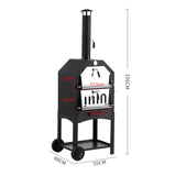 3in1 Pizza Oven Charcoal BBQ Grill Steel-1910113215048716290