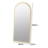 Yezi Floor Mirror Full Length Mirrors 1.8M Gold White-1910112986618531842