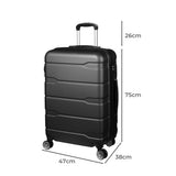 Slimbridge 28" Inch Expandable Luggage Black 28 inch-1910112841856323586