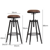 Levede 2x Industrial Bar Stools Kitchen-1910113234489315330