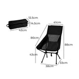 Levede Camping Chair Folding Outdoor Large Black-1910112916137447426