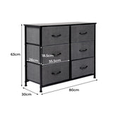 Levede Storage Cabinet Tower Chest Dark Grey-1917016725308706818