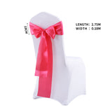 50x Satin Chair Sashes Cloth Cover Wedding Mauve-1910113035645751298