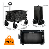 Lambu Folding Wagon Cart Black-1937319807384948738