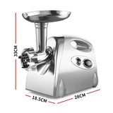 800W Electric Meat Grinder Mincer Sausage Silver-1820268727376154626