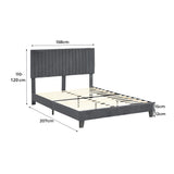 Levede Bed Frame Queen Size Mattress Grey-1910113210942492674