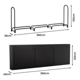 Moyasu Outdoor Firewood Rack Storage with Cover-1937319819506487298