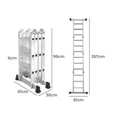 Traderight Multi Purpose Ladder Aluminium-1910113096551239682