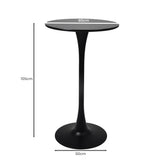 Levede 2x Round Bar Table Pub Tables Black-1910113299010293762