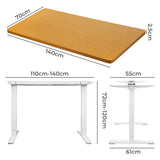Levede Motorised Standing Desk Adjustable 140cm Natural 1000x 1MM-1910112995493679106