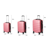 Slimbridge 3PC Luggage sets Suitcase Rose Gold-1919892861734752258