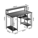 Levede Office Gaming Computer Desk Black-1937319785868169218