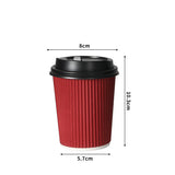 1000 Pcs 8oz Disposable Takeaway Coffee Red-1910113172346507266