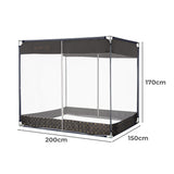 Dreamz Mosquito Bed Nets Foldable Canopy Square Grey-1910112871916900354