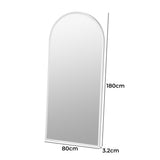 Yezi Floor Mirror Full Length Mirrors 1.8M White-1910112986803081218