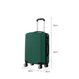 Slimbridge 24" Luggage Suitcase Travel Green 24 inch-1910112829554429954