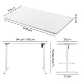 Levede Motorised Standing Desk Adjustable 140cm White 1000x 1MM-1910112997842489346