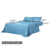 Dreamz 4pcs King Size 100% Bamboo Bed Sheet Set in Blue Colour-1910113201132015618
