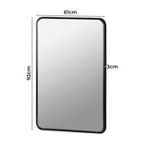 Yezi Wall Mirror Rectangle Bathroom Black-1910112987293814786