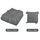 DreamZ Knitting Throw Blanket Cushion Grey-1910113223139528706