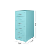 Levede 6 Drawer Office Cabinet Drawers Turquoise-1922897593680138242