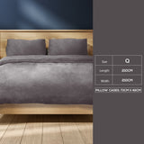 Quilt Cover Bedding set Flannel Queen Silver-1910113193485799426