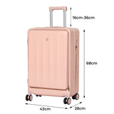 Slimbridge 26" Luggage Trolley Travel Hard Pink-1937319798623047682