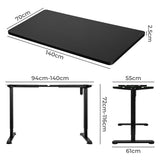 Levede Motorised Standing Desk Adjustable 140cm Black 1000x 1MM-1910112996189933570