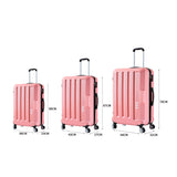 Slimbridge 20"24"28" 3PC Luggage Sets Rose Gold-1910112829088862210