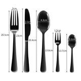 Stainless Steel Cutlery Set Travel Knife Black-1910113167187513346