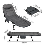 Levede Folding Camping Bed Camp Cots Dark Grey-1937319799742926850