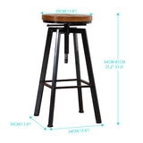 Levede 2x Bar Stools Industrial Kitchen-1910113233386213378