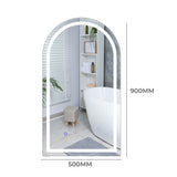 EMITTO LED Wall Mirror Arch Anti-fog 50*90cm 50x90-1910113317356179458