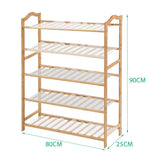 Levede Bamboo Shoe Rack Storage Wooden-1917016719709310978