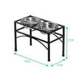 PaWz Dual Elevated Raised Pet Dog Feeder Medium-1910113146962579458