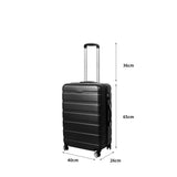 Slimbridge 24" Luggage Case Suitcase Black 24 inch-1910112836605054978