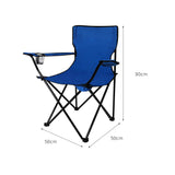 Levede Camping Chairs Folding Portable Blue-1910112907576872962