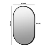 Yezi Large Wall Mirror Bathroom Decor Black-1910112986949881858